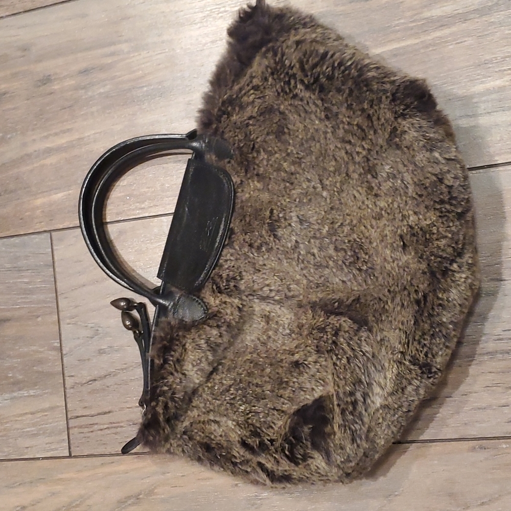 NWOT Cute faux fur bag purse